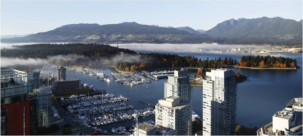 Vancouver North Shore Mountains Stanley Park Coal Harbour